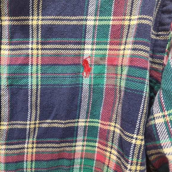 Vintage Genuine Ralph Lauren Mountain Equipment Plaid Flannel Men's Size L Red - Picture 5 of 6